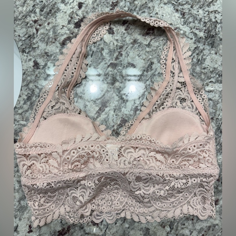 NWOT Aerie Lace Halter Bralette | Soft Feminine Lingerie - Picture 2 of 2